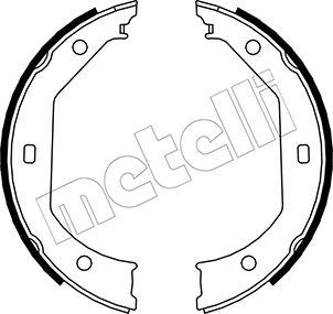 Metelli 53-0017 - Комплект спирачна челюст, ръчна спирачка vvparts.bg