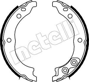 Metelli 53-0089 - Комплект спирачна челюст, ръчна спирачка vvparts.bg