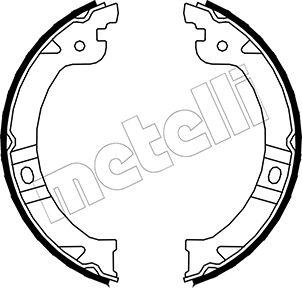 Metelli 53-0027 - Комплект спирачна челюст, ръчна спирачка vvparts.bg