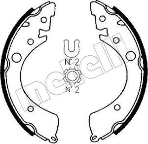 Metelli 53-0151 - Комплект спирачна челюст vvparts.bg