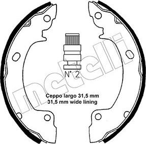 Metelli 53-0165 - Комплект спирачна челюст vvparts.bg