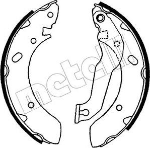 Metelli 53-0166 - Комплект спирачна челюст vvparts.bg