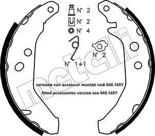 Metelli 53-0117K - Комплект спирачна челюст vvparts.bg