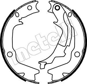 Metelli 53-0186 - Комплект спирачна челюст, ръчна спирачка vvparts.bg