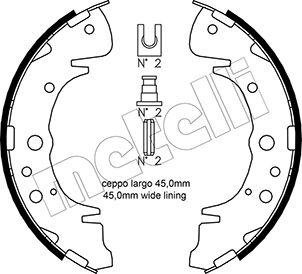 Metelli 53-0172 - Комплект спирачна челюст vvparts.bg