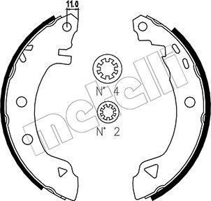 Metelli 53-0346 - Комплект спирачна челюст vvparts.bg