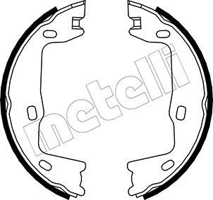 Metelli 53-0302 - Комплект спирачна челюст, ръчна спирачка vvparts.bg