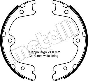 Metelli 53-0297 - Комплект спирачна челюст, ръчна спирачка vvparts.bg