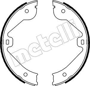 Metelli 53-0244 - Комплект спирачна челюст, ръчна спирачка vvparts.bg