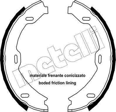 Metelli 53-0241 - Комплект спирачна челюст, ръчна спирачка vvparts.bg