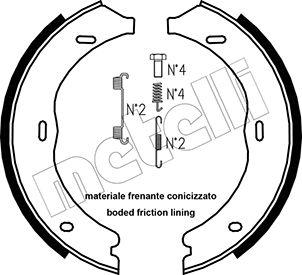 Metelli 53-0248K - Комплект спирачна челюст, ръчна спирачка vvparts.bg