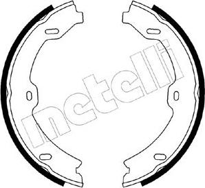 Metelli 53-0247 - Комплект спирачна челюст, ръчна спирачка vvparts.bg