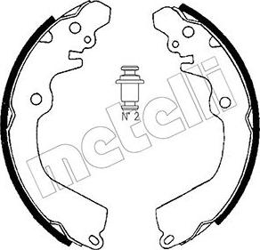 Metelli 53-0257 - Комплект спирачна челюст vvparts.bg