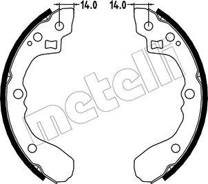 Metelli 53-0217 - Комплект спирачна челюст vvparts.bg