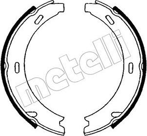 Metelli 53-0234 - Комплект спирачна челюст, ръчна спирачка vvparts.bg