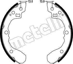 Metelli 53-0220 - Комплект спирачна челюст vvparts.bg