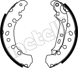 Metelli 53-0750 - Комплект спирачна челюст vvparts.bg