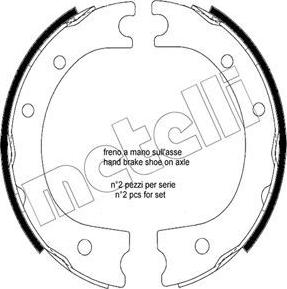 Metelli 53-0704 - Комплект спирачна челюст, ръчна спирачка vvparts.bg