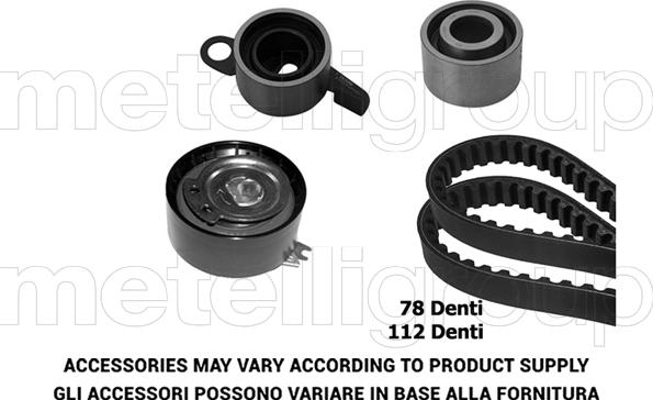 Metelli 29-0411 - Комплект ангренажен ремък vvparts.bg