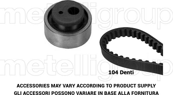 Metelli 29-0012 - Комплект ангренажен ремък vvparts.bg