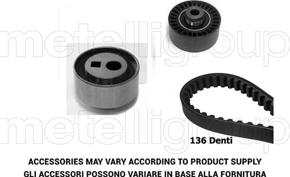 Metelli 29-0364 - Комплект ангренажен ремък vvparts.bg