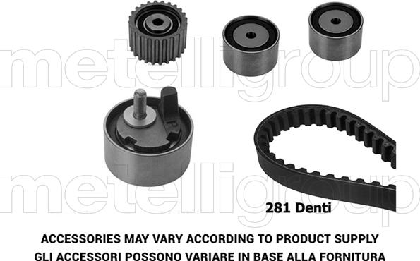 Metelli 29-0312 - Комплект ангренажен ремък vvparts.bg