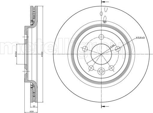 Metelli 23-0993C - Спирачен диск vvparts.bg