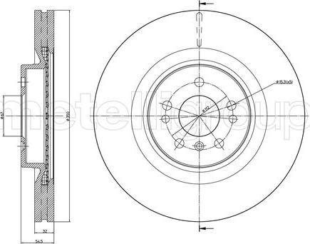 Metelli 23-0963C - Спирачен диск vvparts.bg