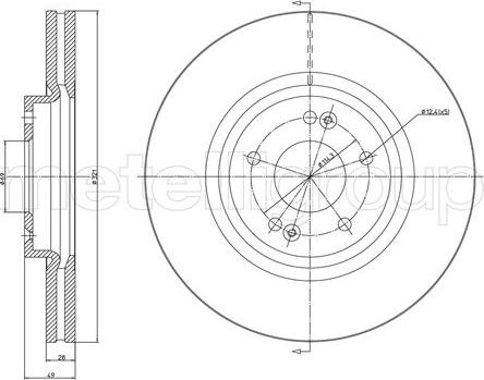 Metelli 23-0900C - Спирачен диск vvparts.bg