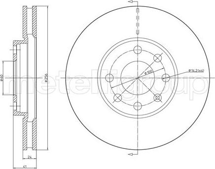 Metelli 23-0490C - Спирачен диск vvparts.bg