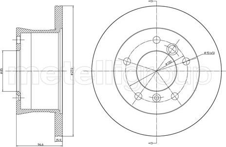 Metelli 23-0492 - Спирачен диск vvparts.bg