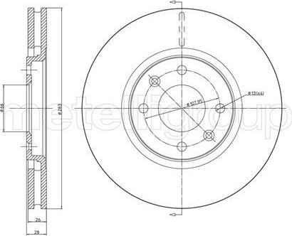 Metelli 23-0454 - Спирачен диск vvparts.bg