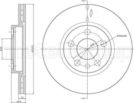 Metelli 23-0402 - Спирачен диск vvparts.bg