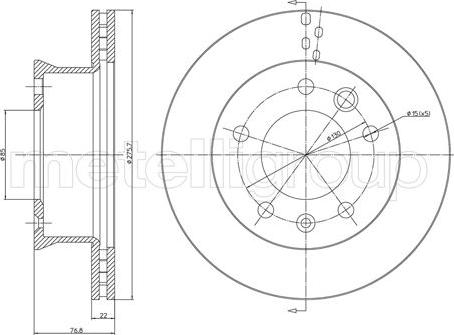 Metelli 23-0418 - Спирачен диск vvparts.bg