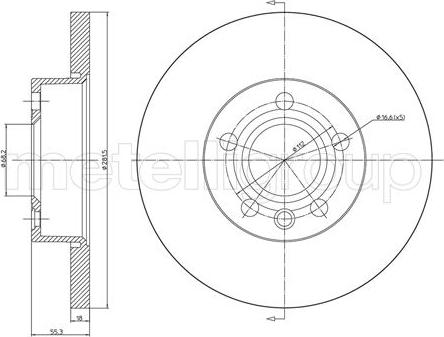 Metelli 23-0484 - Спирачен диск vvparts.bg