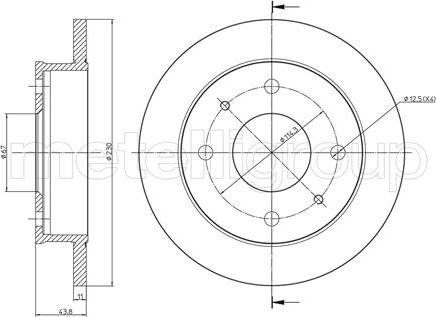 Metelli 23-0594 - Спирачен диск vvparts.bg