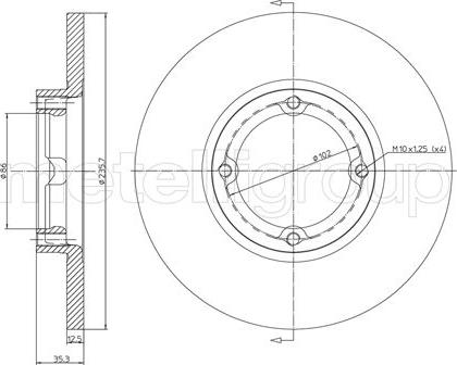 Metelli 23-0597C - Спирачен диск vvparts.bg