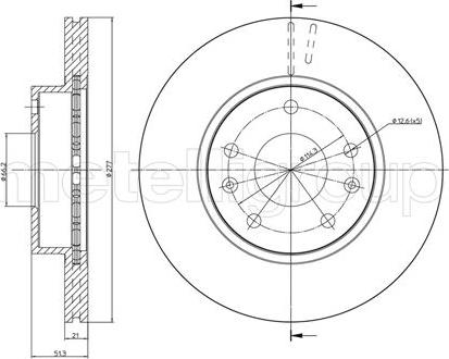 Metelli 23-0574C - Спирачен диск vvparts.bg