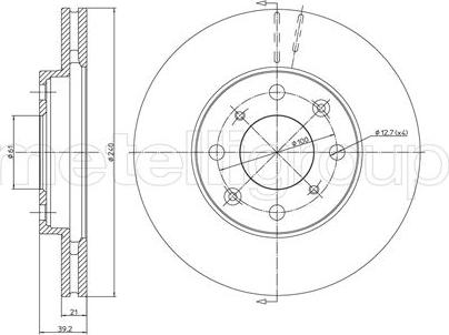 Metelli 23-0573 - Спирачен диск vvparts.bg