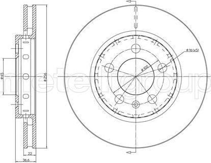 Metelli 23-0695C - Спирачен диск vvparts.bg