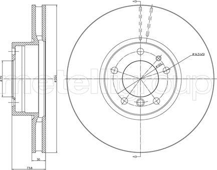 Metelli 23-0693C - Спирачен диск vvparts.bg