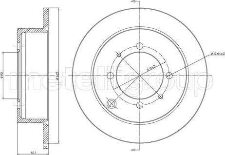 Metelli 23-0651 - Спирачен диск vvparts.bg