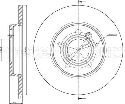 Metelli 23-0657 - Спирачен диск vvparts.bg