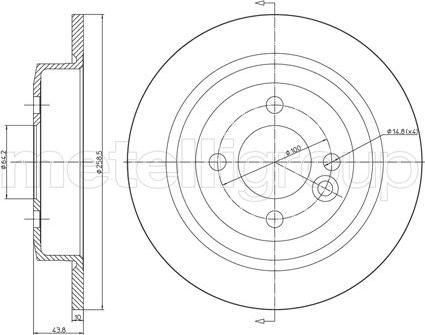 Metelli 23-0667C - Спирачен диск vvparts.bg