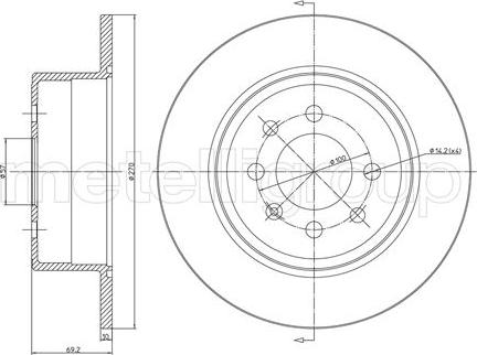 Metelli 23-0606C - Спирачен диск vvparts.bg