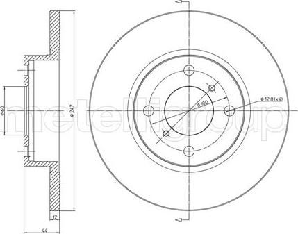 Metelli 23-0603 - Спирачен диск vvparts.bg