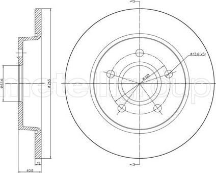 Metelli 23-0688C - Спирачен диск vvparts.bg