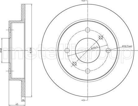 Metelli 23-0633 - Спирачен диск vvparts.bg