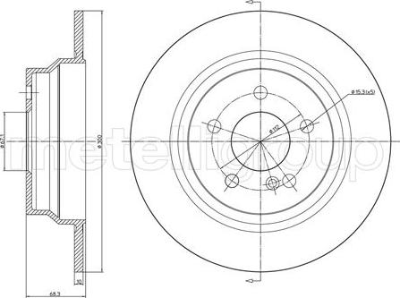 Metelli 23-0624C - Спирачен диск vvparts.bg