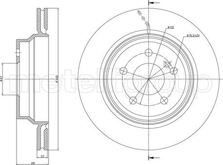 Metelli 23-0625C - Спирачен диск vvparts.bg